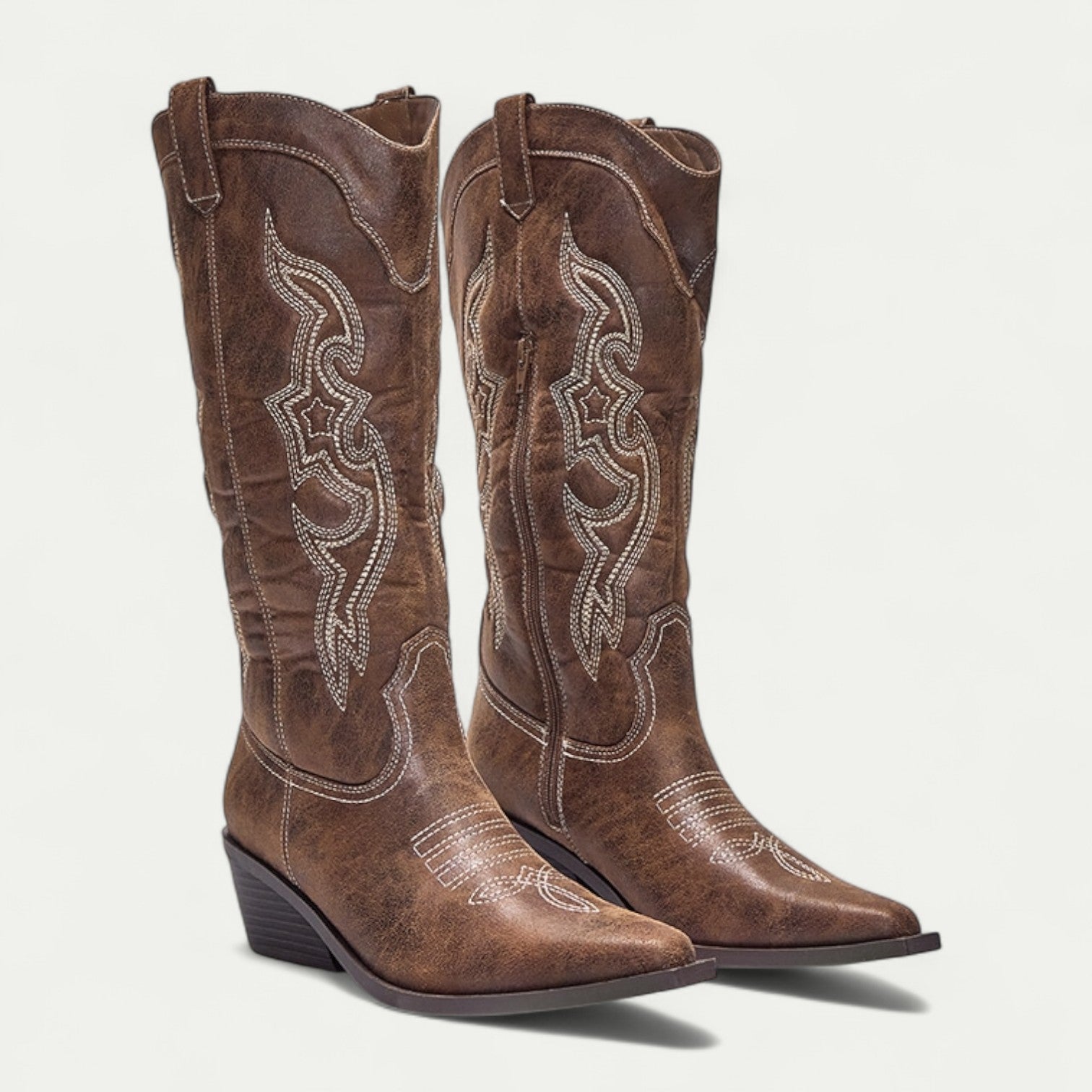 Kimberly Benn | Western Calf High Pointed Toe Boots
