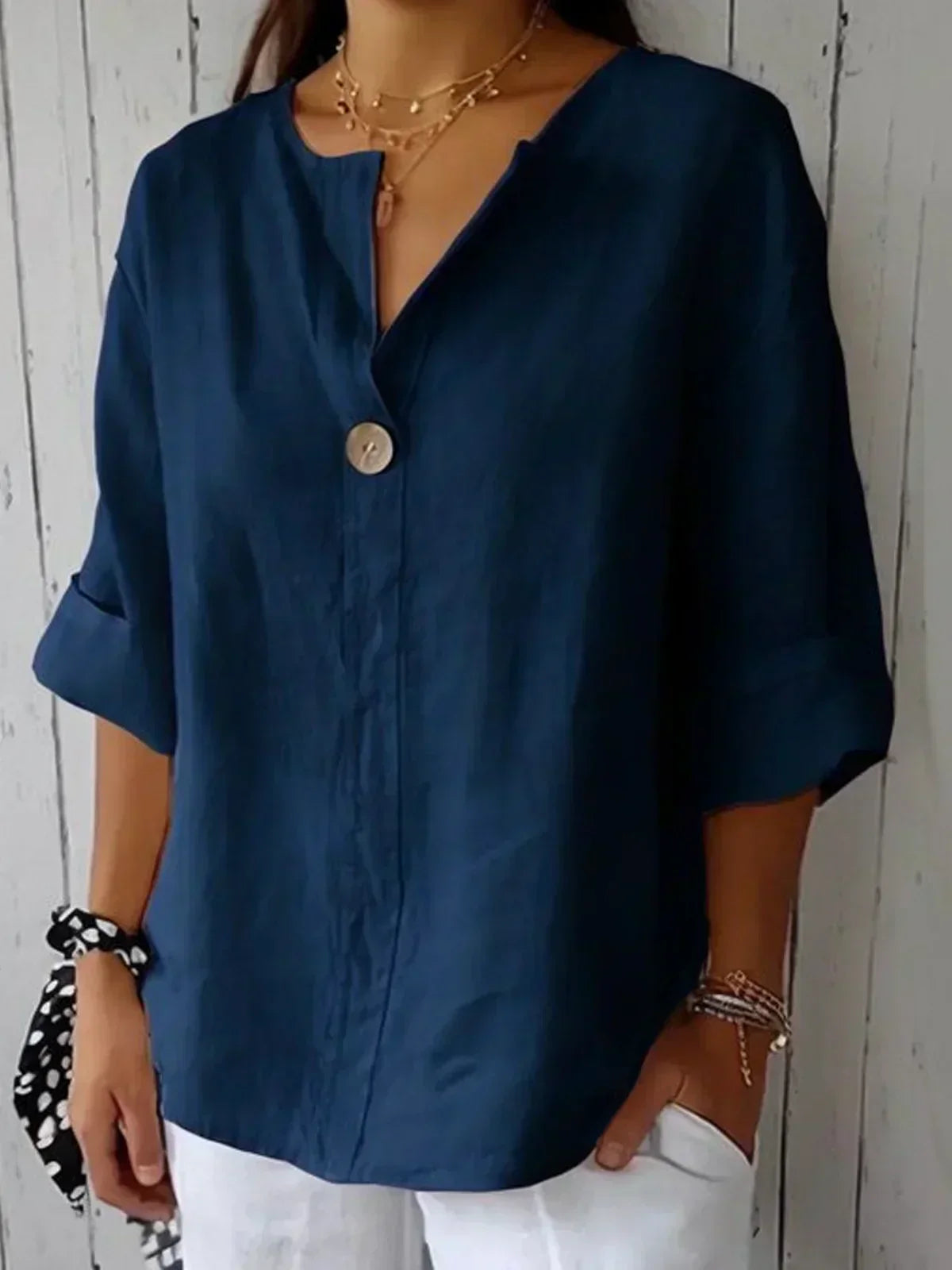 Kimberly Benn | Casual V-Neck Blouse