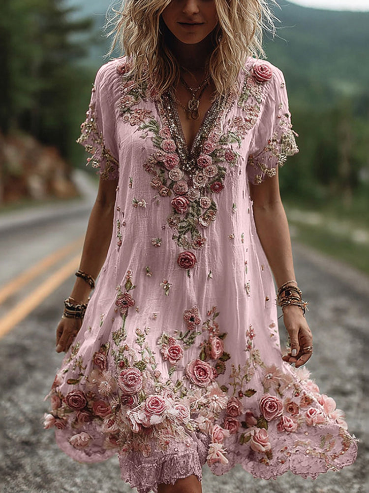 Kimberly Benn | Blossom Embroidered Boho Dress