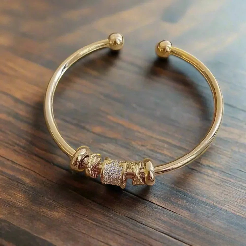 Kimberly Benn | Adjustable Bracelet With Gold Charms