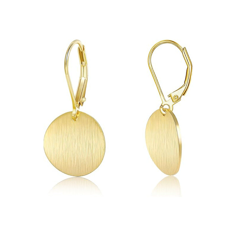Kimberly Benn | Retro Golden Disc Earrings
