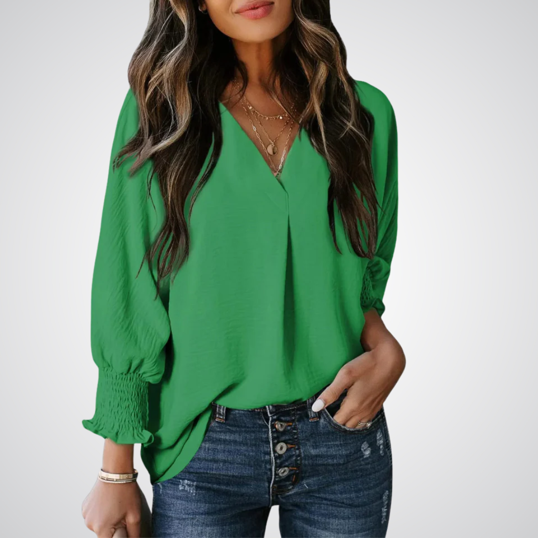 Kimberly Benn | Classic V-Neck Tunic Blouse