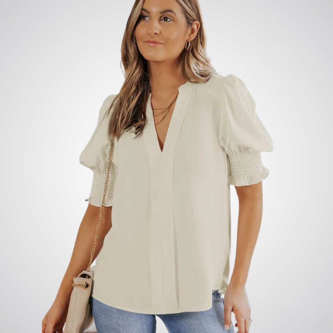 Kimberly Benn | Chic V-Neck Blouse