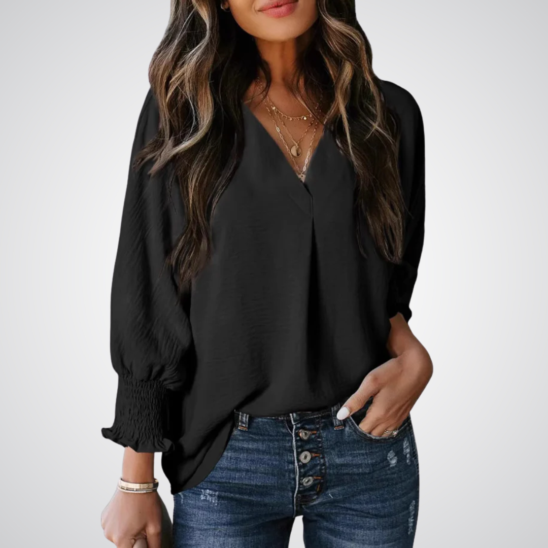 Kimberly Benn | Classic V-Neck Tunic Blouse