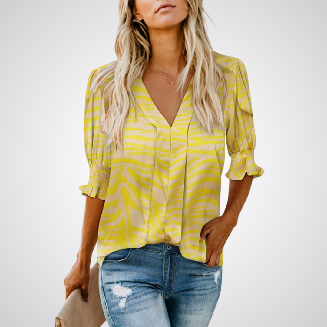 Kimberly Benn | Chic V-Neck Blouse