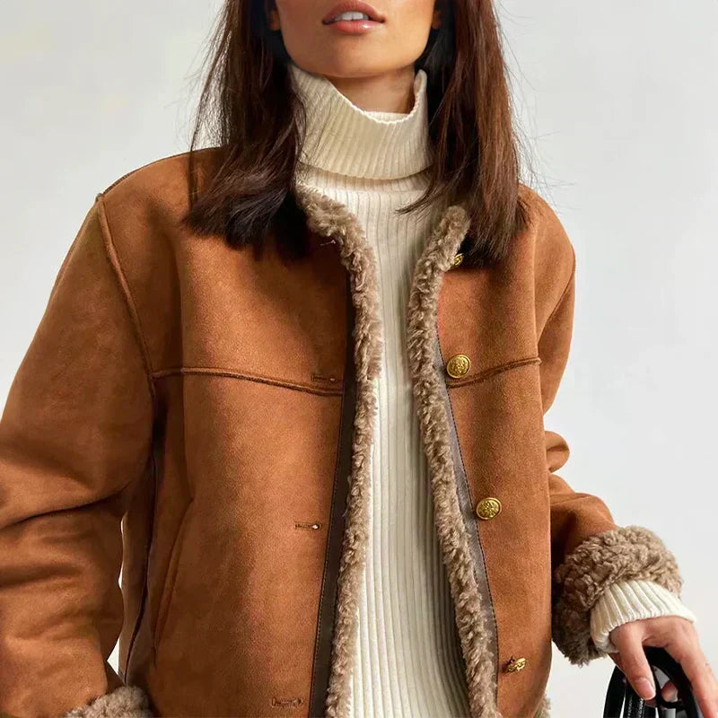 Kimberly Benn | Buttoned Sheepskin Jacket