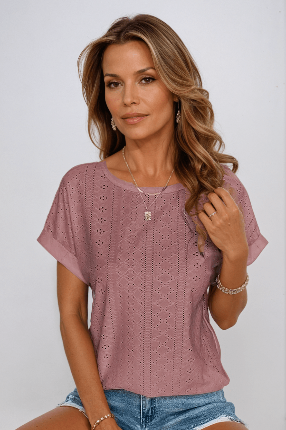 Kimberly Benn | Eyelet Top