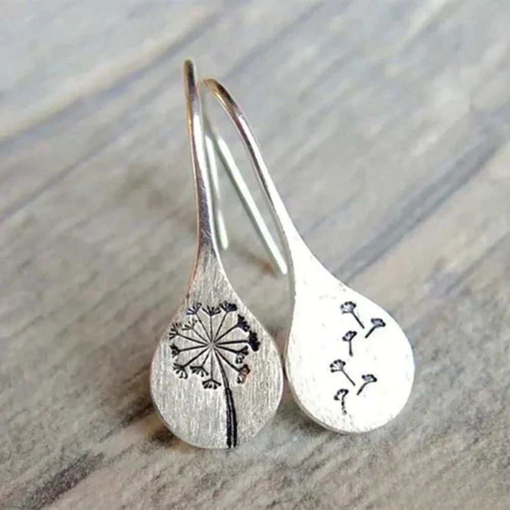 Kimberly Benn | Silver Earrings In Dandelion Leaf Design