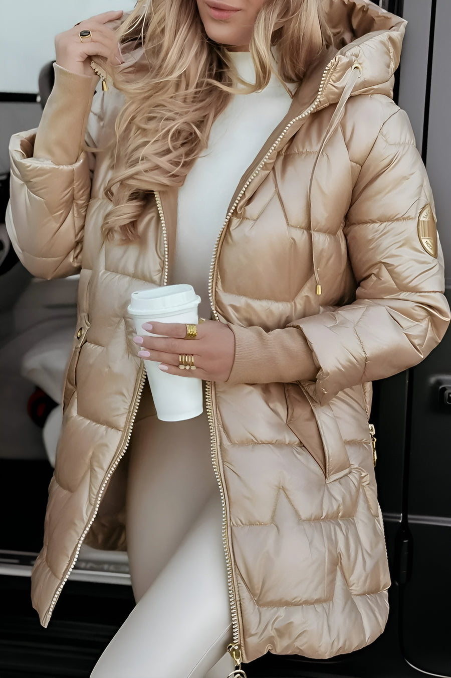 Kimberly Benn | Elegant Winter Coat with Hood and Padding