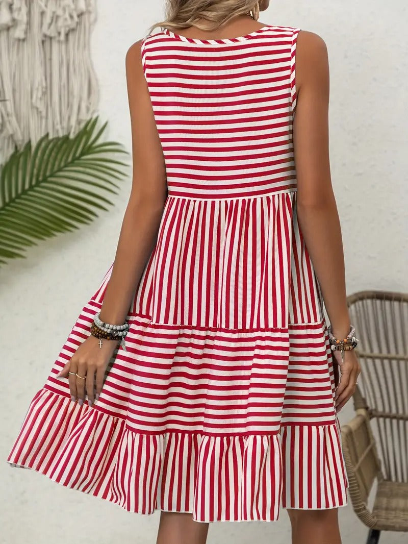 Kimberly Benn | Sleeveless Striped Sundress