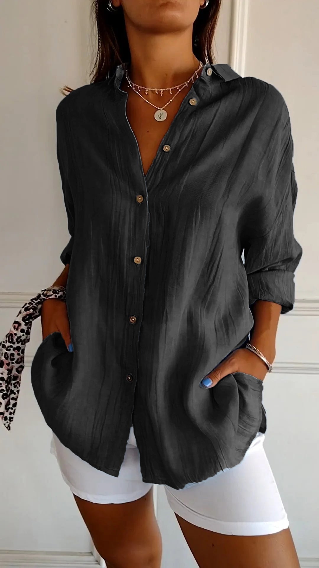 Kimberly Benn | Elegant Shirt With Pleated Style