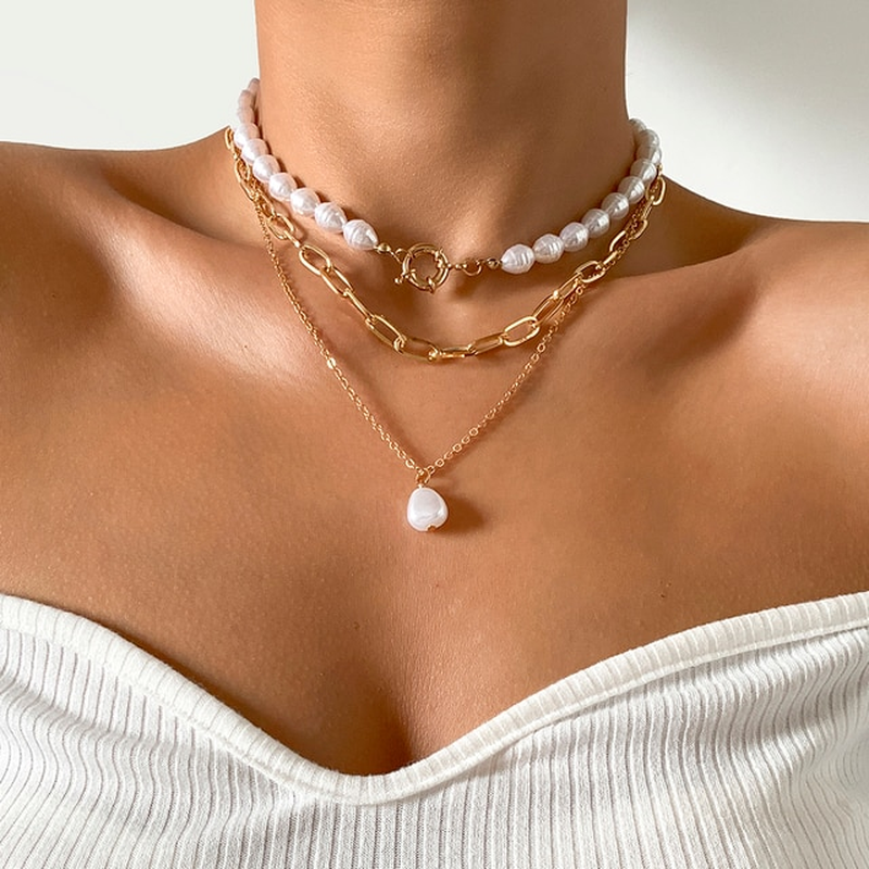 Kimberly Benn | Vintage Pearl Necklace, Multi-Layer Design