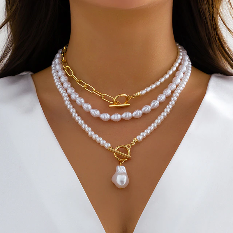 Kimberly Benn | Vintage Pearl Necklace, Multi-Layer Design