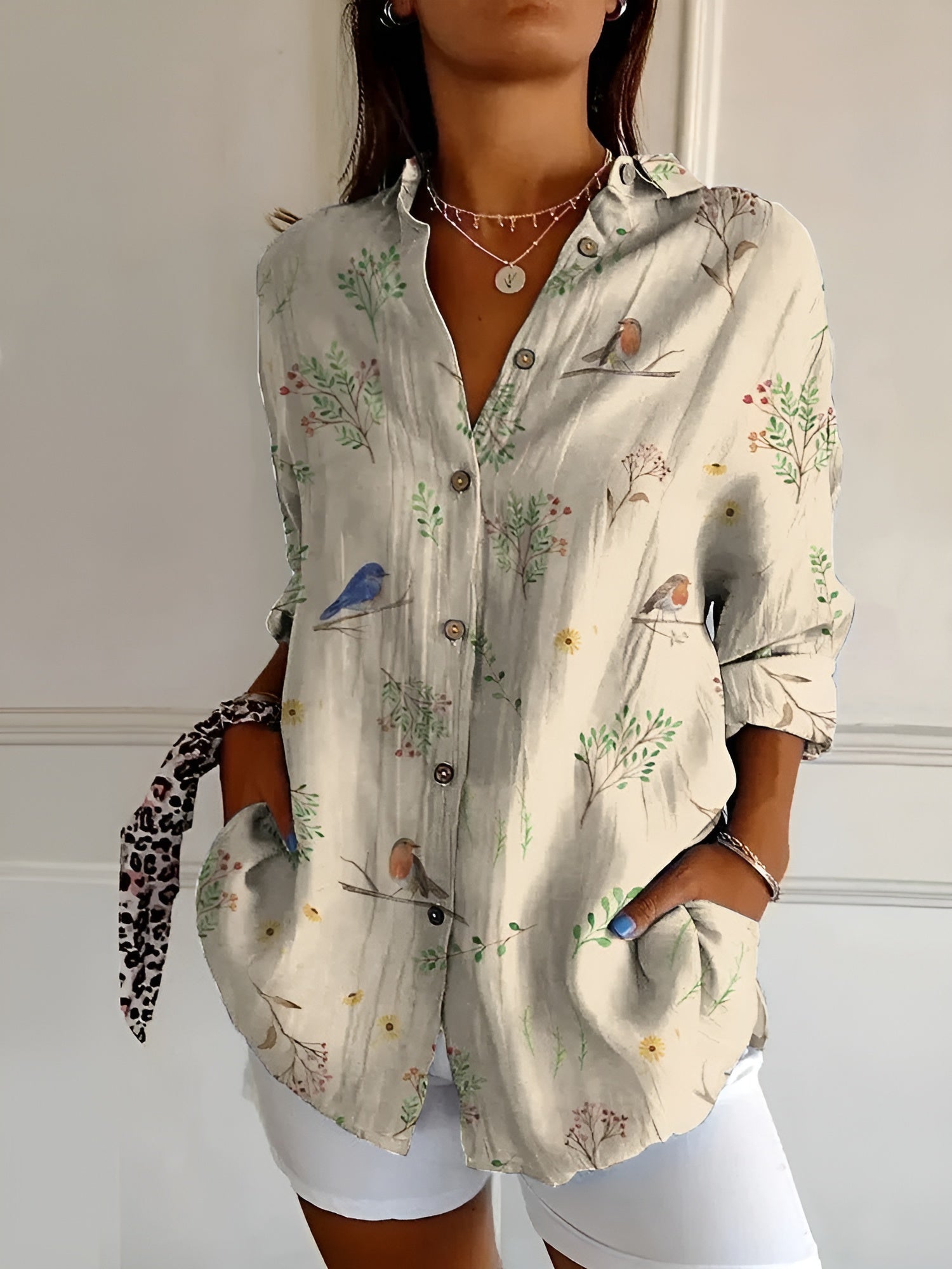 Kimberly Benn | Elegant Floral Button Shirt