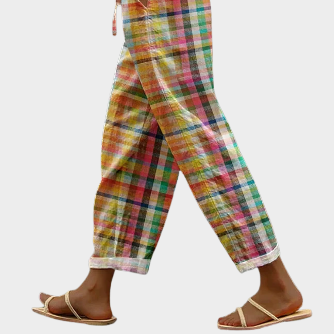 Kimberly Benn | Comfortable Checkered Pants