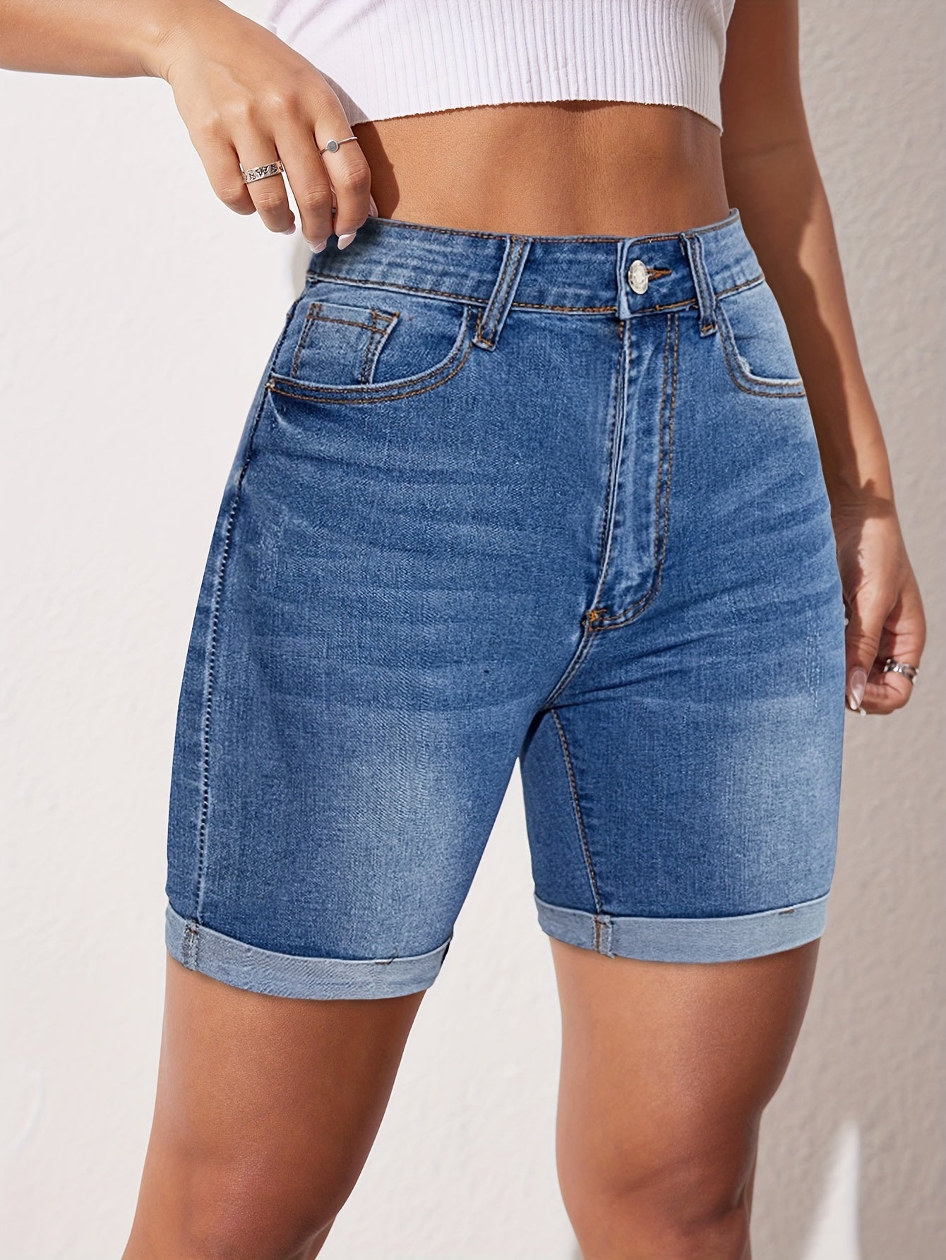 Kimberly Benn | Stretch-Fit Bermuda Jean Short