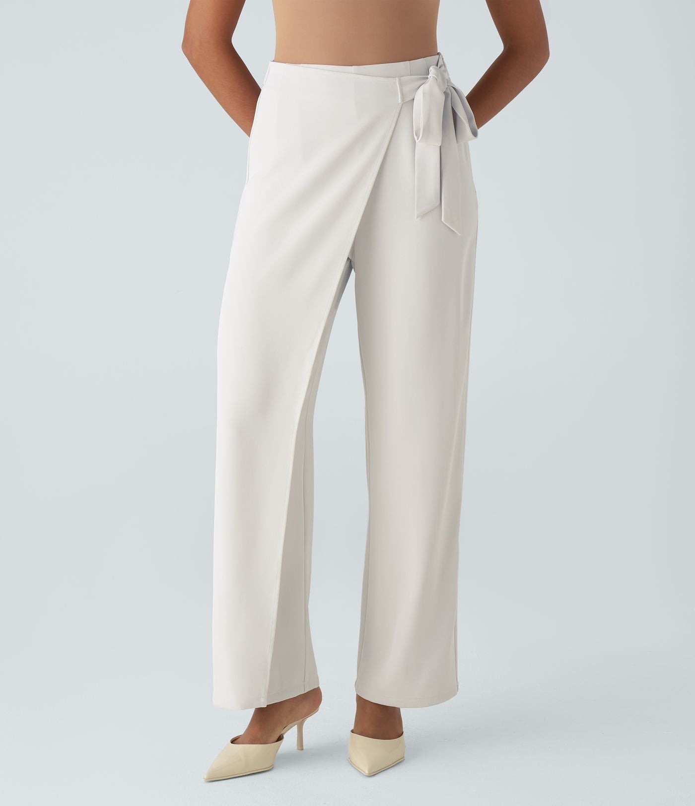 Kimberly Benn | High-Waisted Pants With Elegant Wrap Design