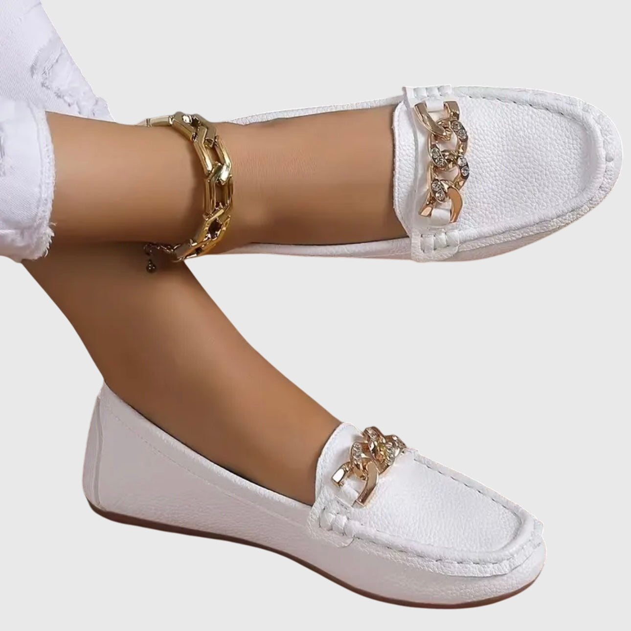 Kimberly Benn | Flat Diamond Buckle Loafers
