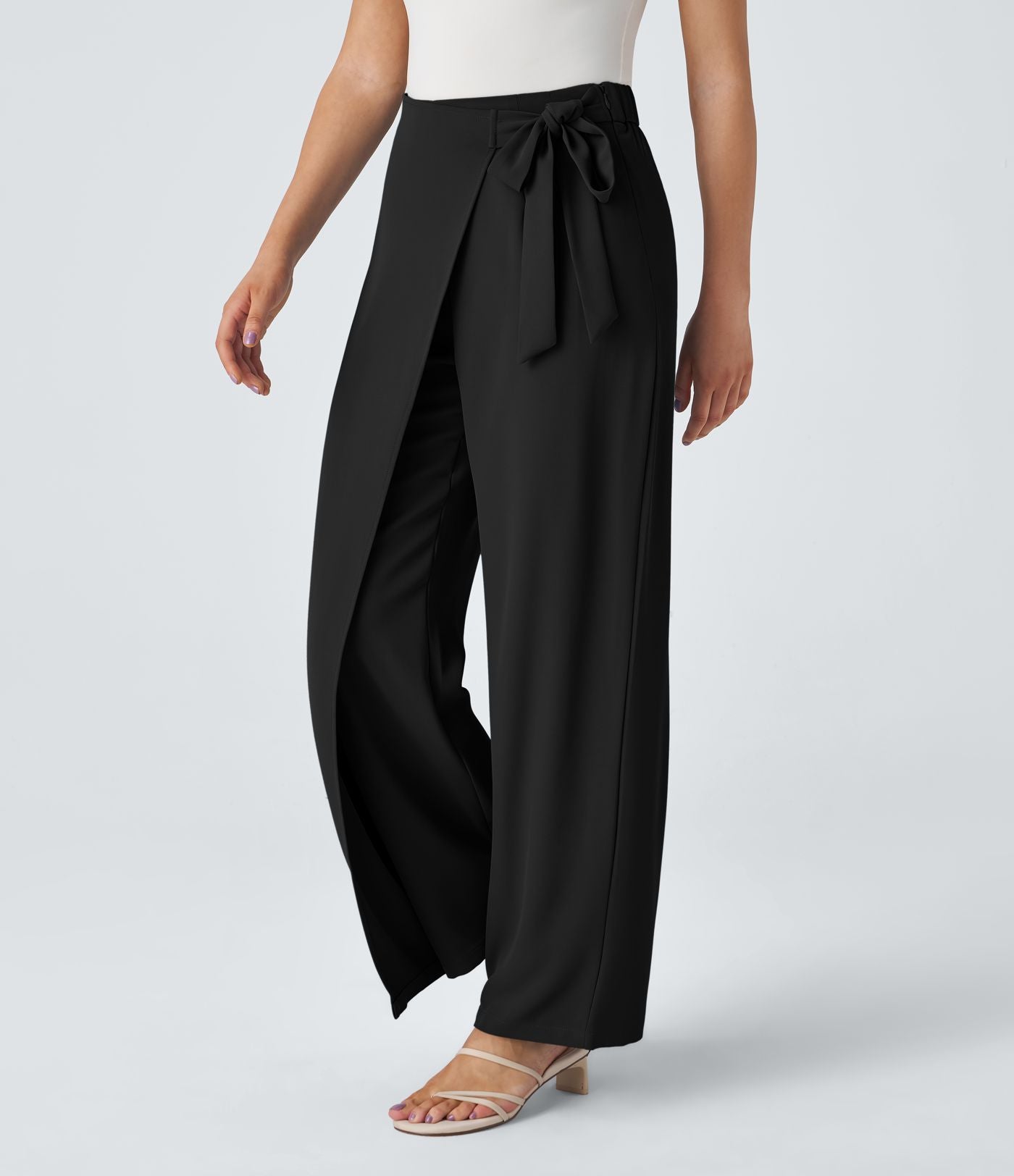 Kimberly Benn | High-Waisted Pants With Elegant Wrap Design