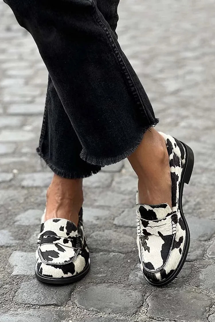 Kimberly Benn | Cow-Print Loafers