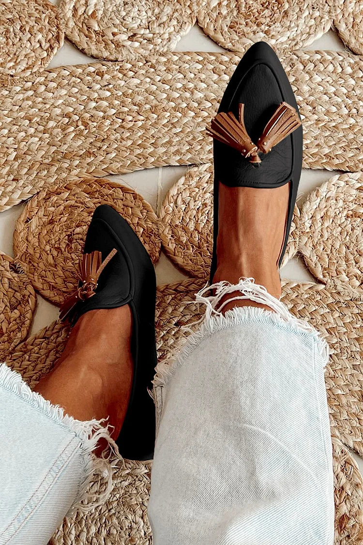 Kimberly Benn | Pointed Loafers With Tassel