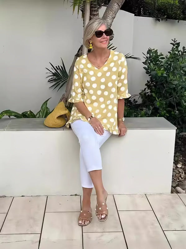 Kimberly Benn | Chic V-Neck Blouse