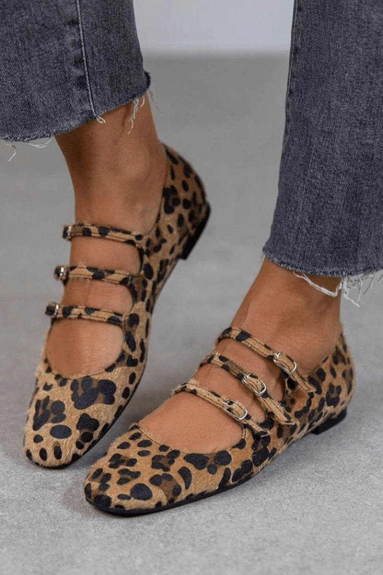 Kimberly Benn | Leopard Buckle Flats