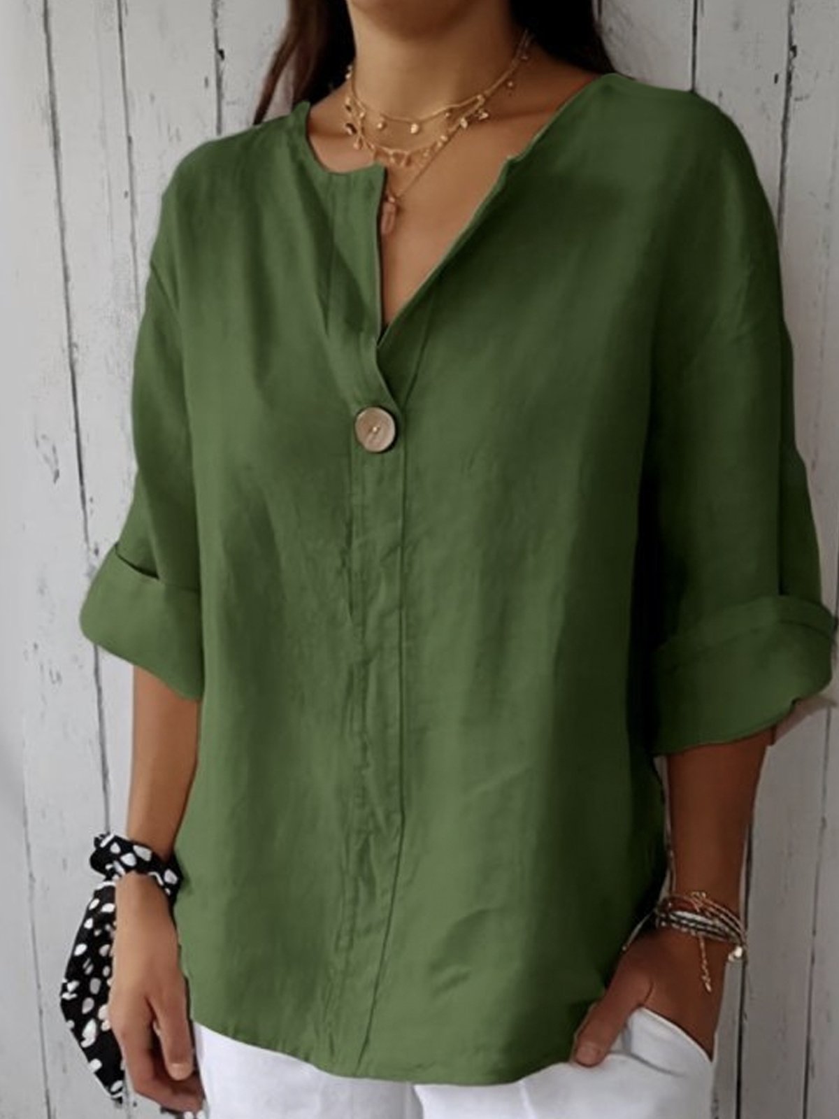 Kimberly Benn | V-Neck Blouse
