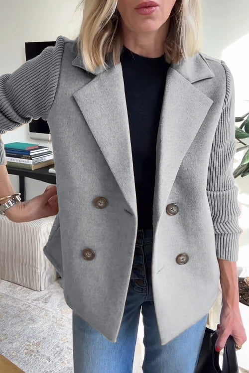 Kimberly Benn | Elegant Knit-Sleeve Jacket