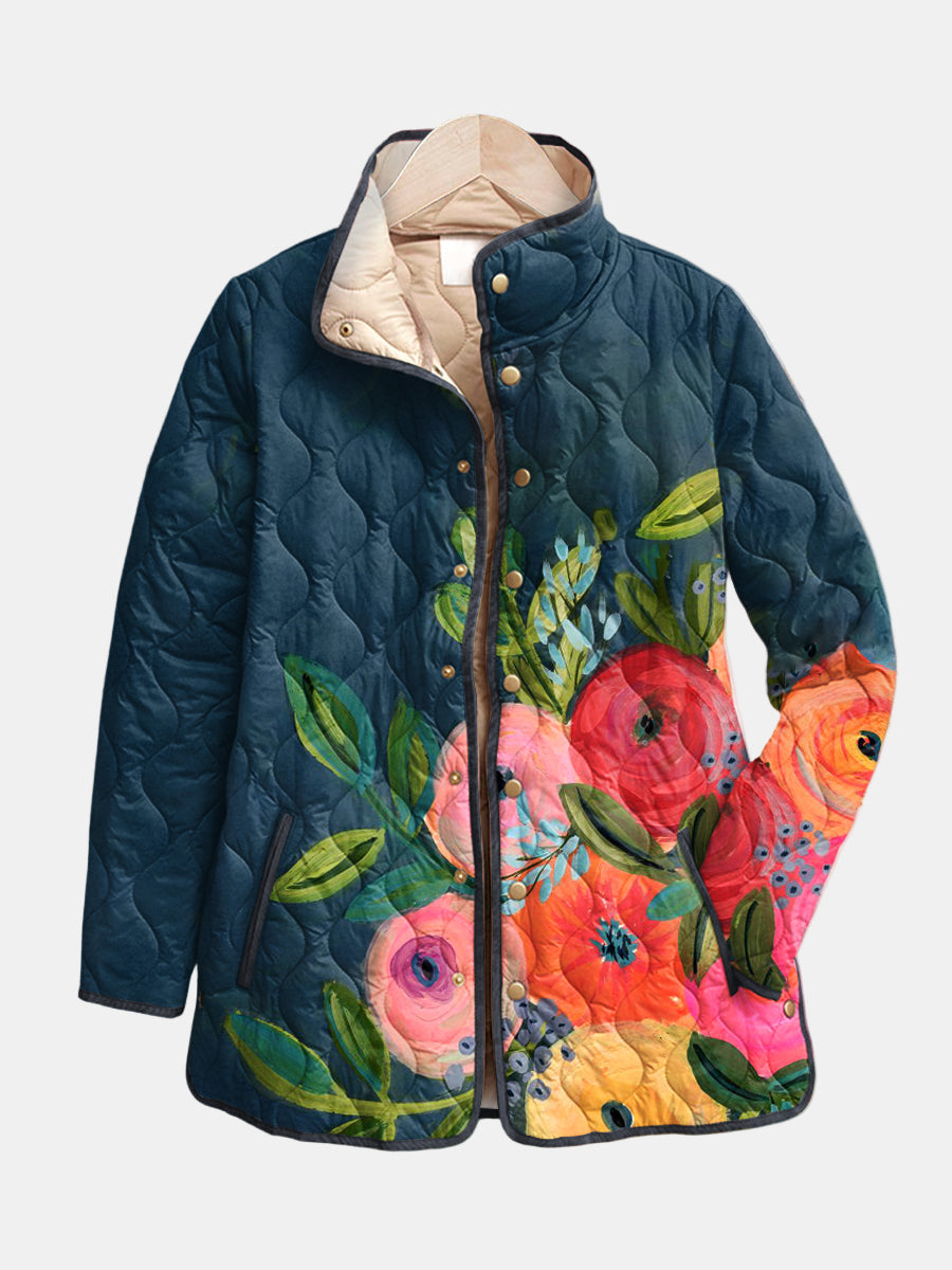 Kimberly Benn | Vintage Floral Print Quilted Jacket