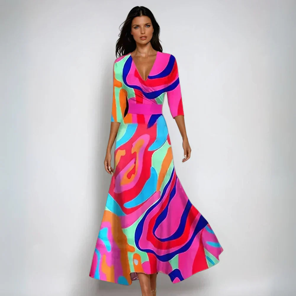 Kimberly Benn | Floral Wrap Maxi Dress