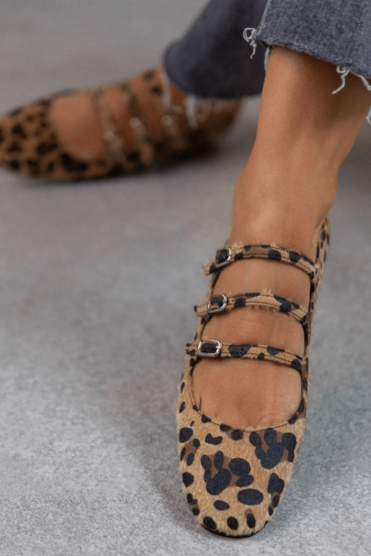 Kimberly Benn | Leopard Buckle Flats