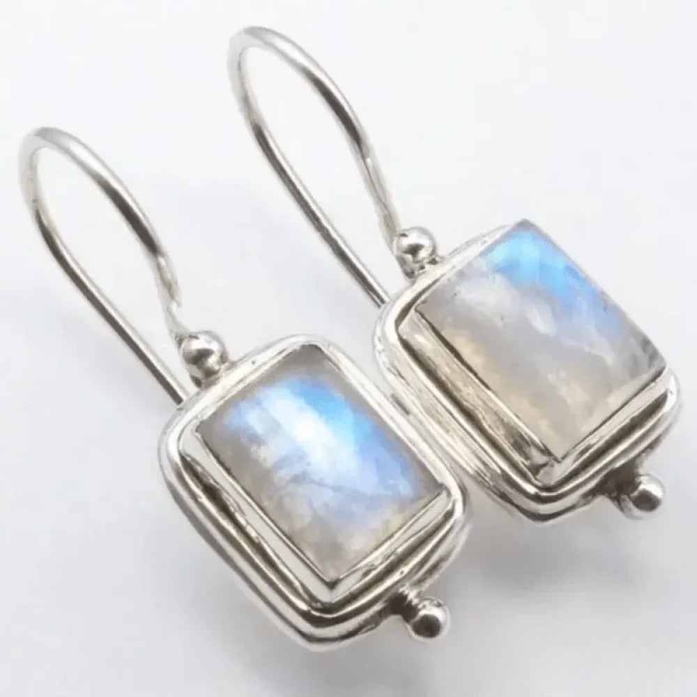 Kimberly Benn | Retro Moonstone Square Earrings