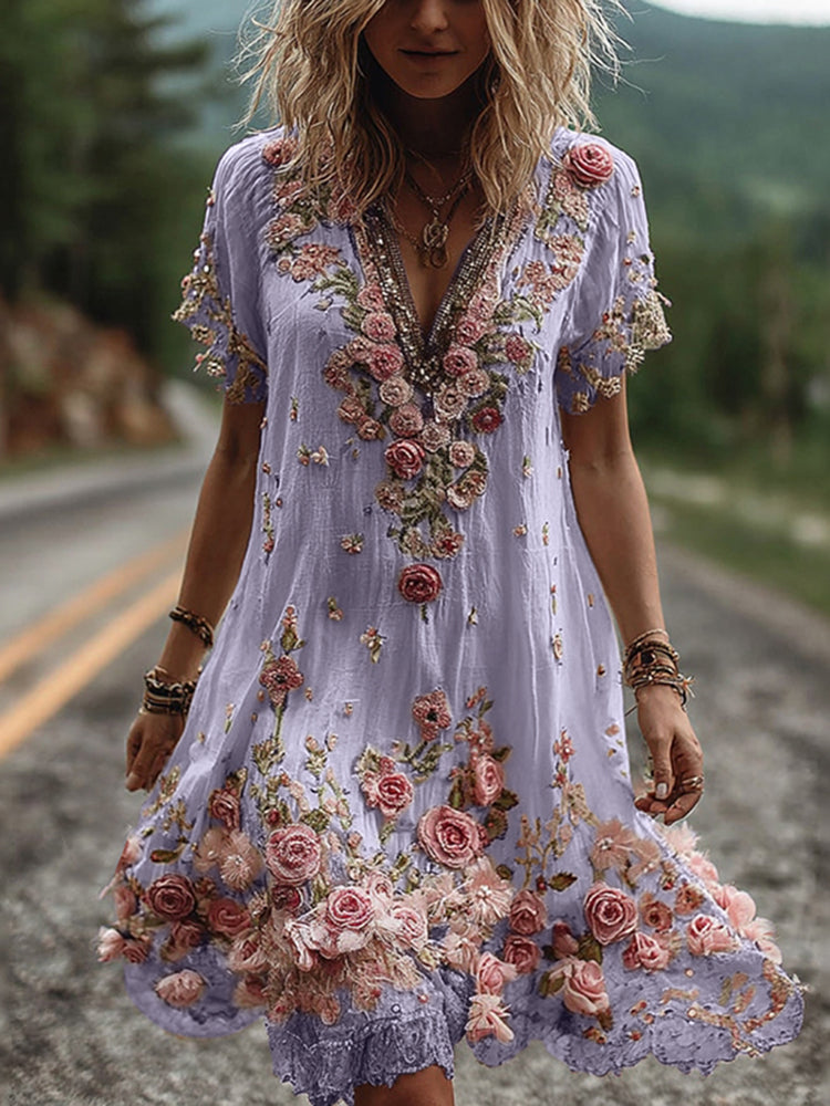 Kimberly Benn | Blossom Embroidered Boho Dress
