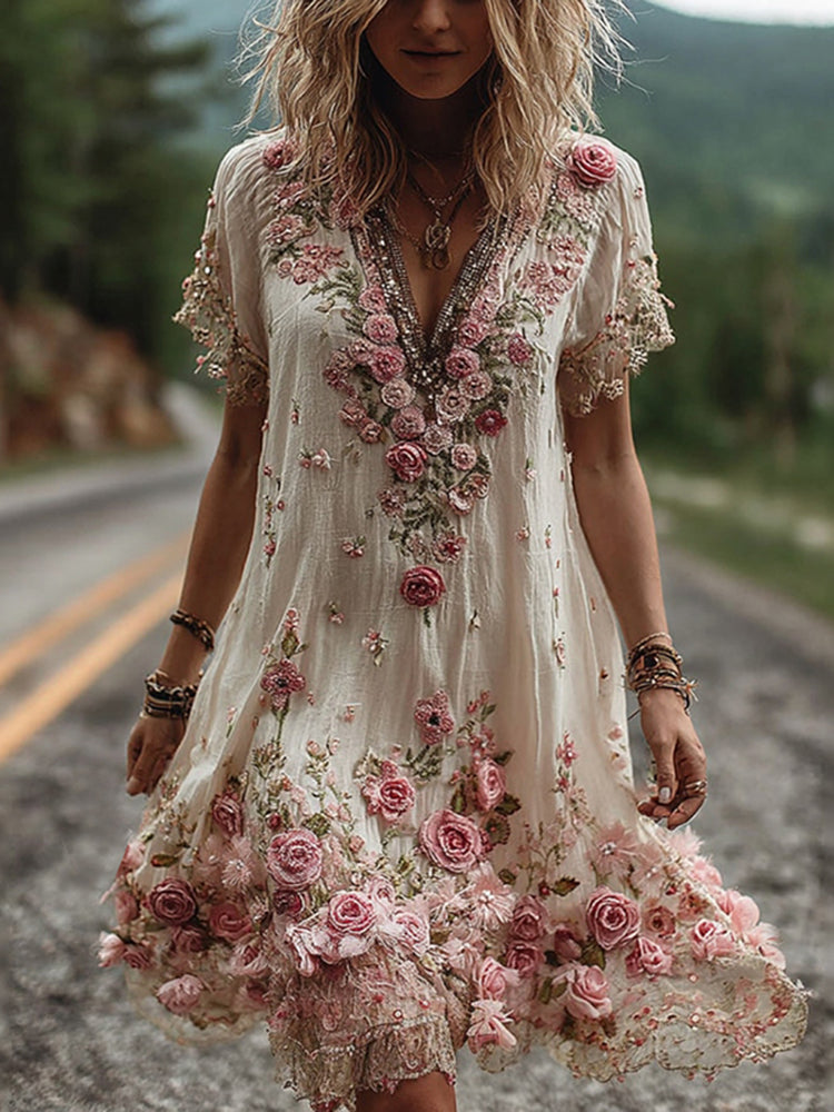 Kimberly Benn | Blossom Embroidered Boho Dress