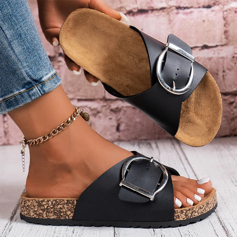 Kimberly Benn | Buckle Mule Slide