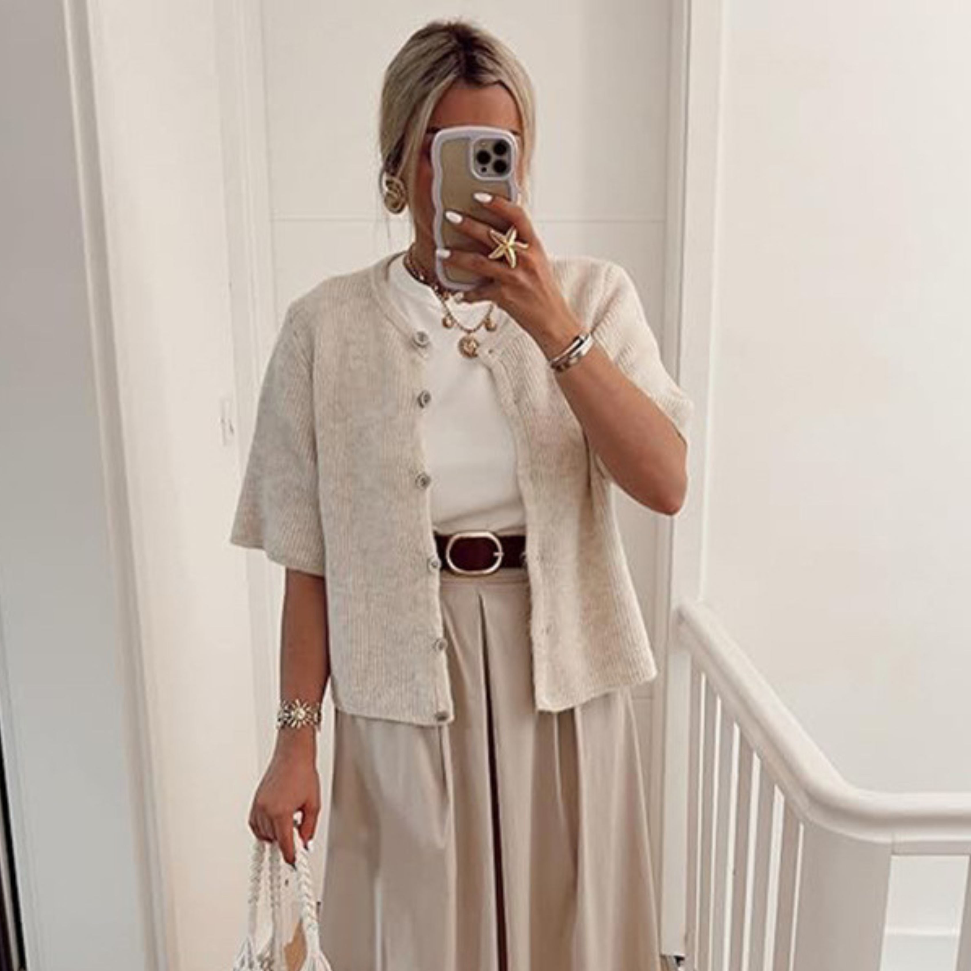 Kimberly Benn | Lightweight Short Sleeve Button Down Cardigan