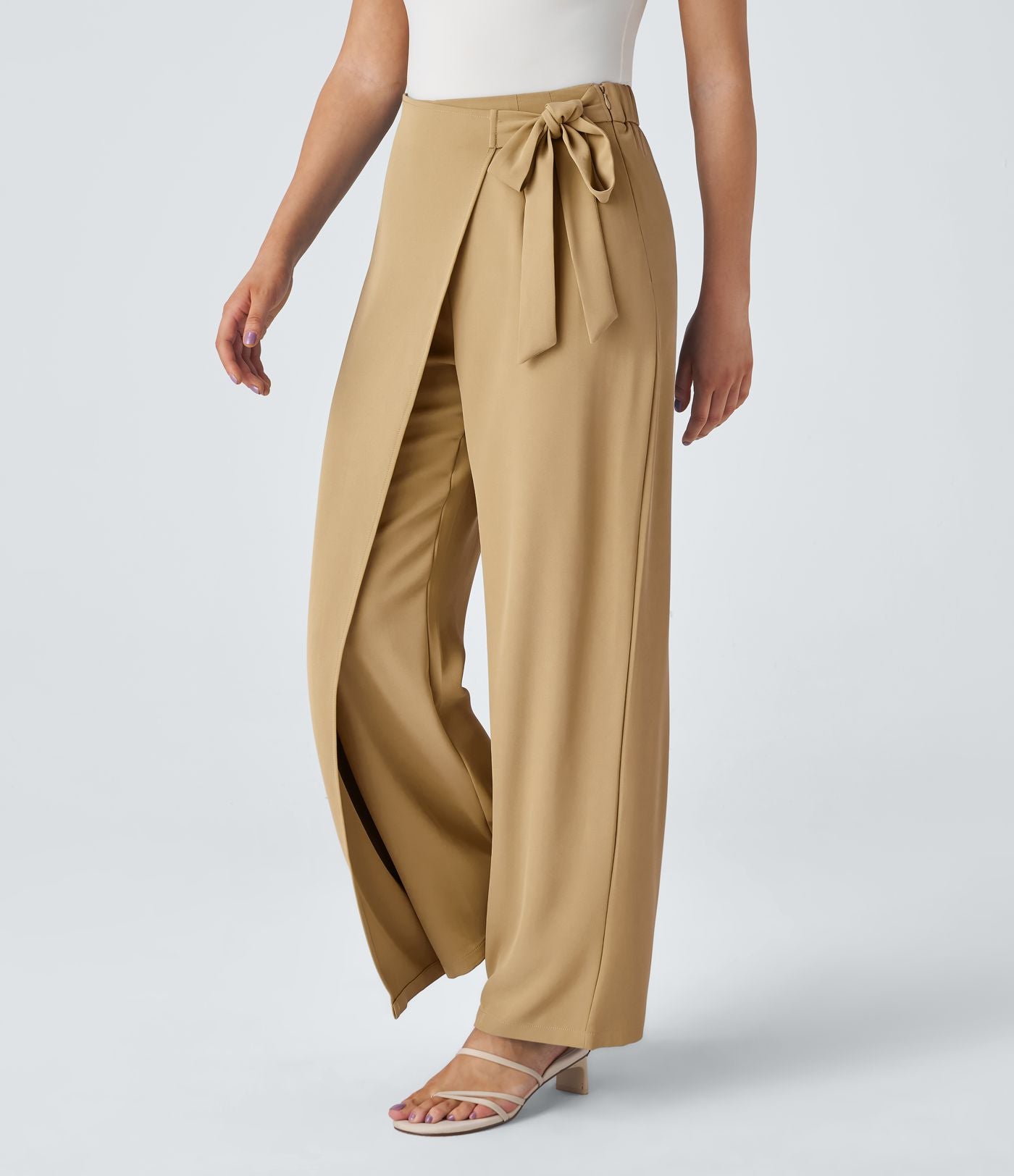 Kimberly Benn | High-Waisted Pants With Elegant Wrap Design