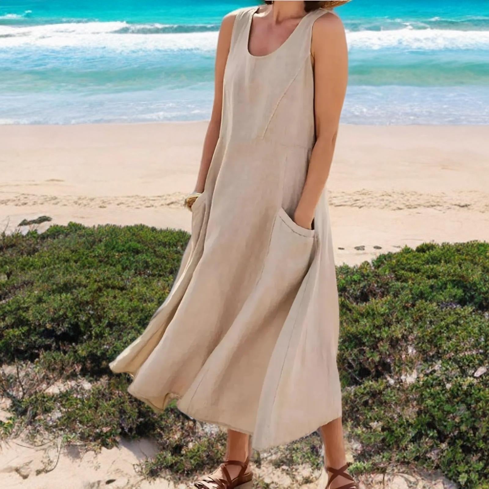 Kimberly Benn | Sleeveless Flowy Pocket Dress