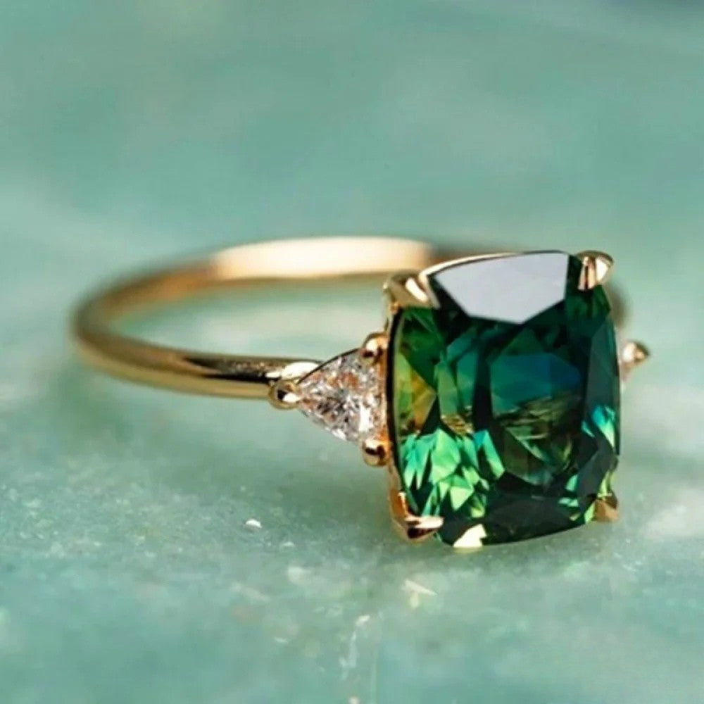 Kimberly Benn | Gold Ring With Green Zirconia