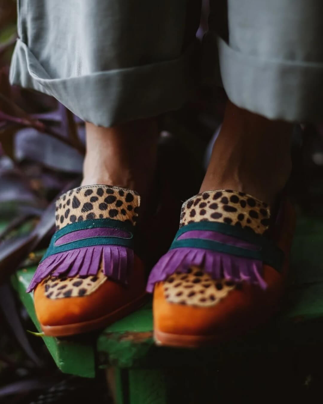 Kimberly Benn | Loafer With Fringes And Animal Print