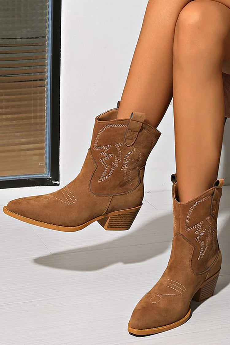 Kimberly Benn | Pointed Western Ankle Boot