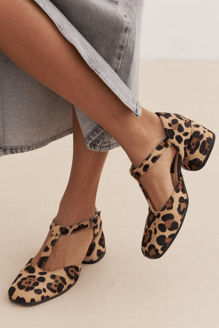 Kimberly Benn | Leopard T-Strap Block Heels