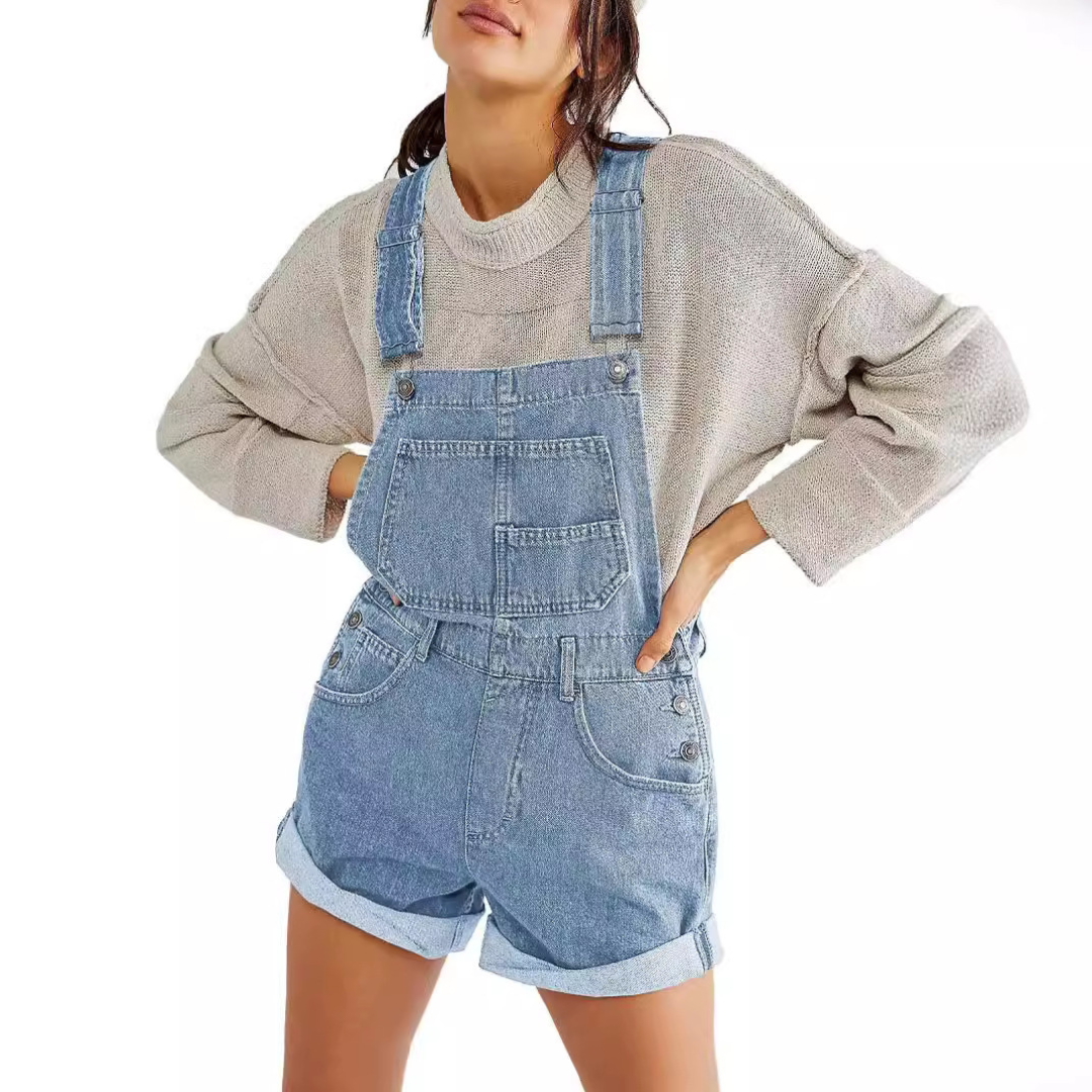 Kimberly Benn | Vintage Adjustable Denim Overall Shorts