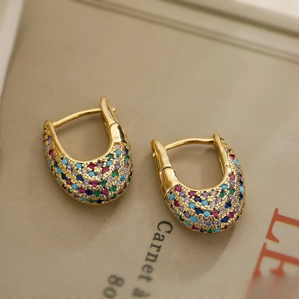 Kimberly Benn | Colorful Earrings In Inlay Design