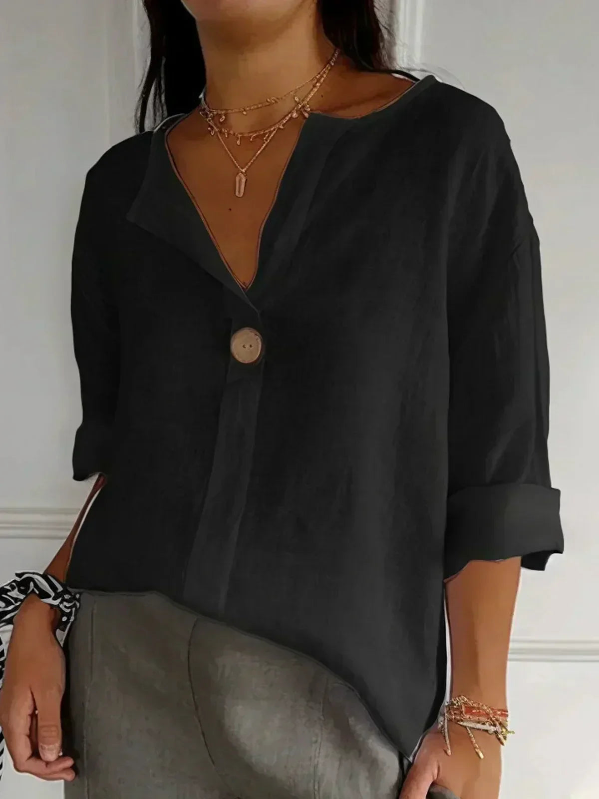 Kimberly Benn | V-Neck Blouse