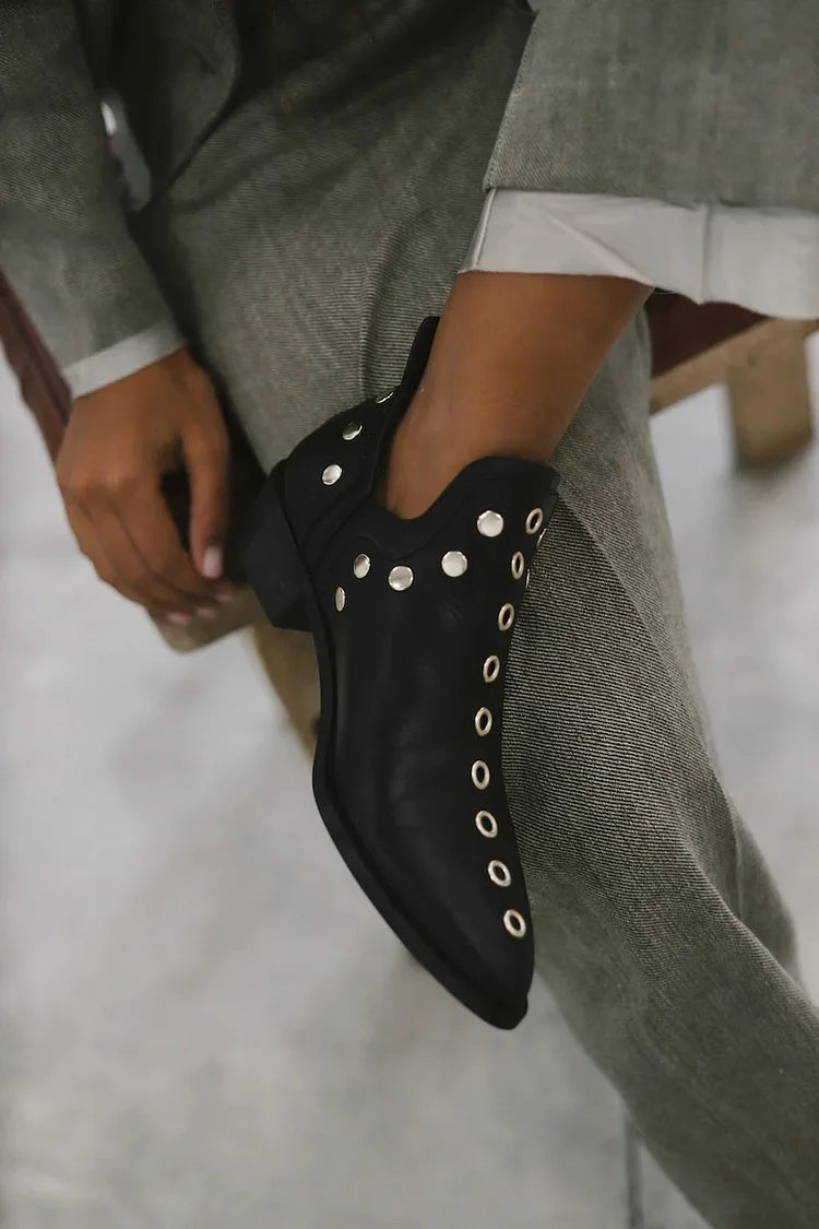 Kimberly Benn | Pointed Studded Ankle Boot