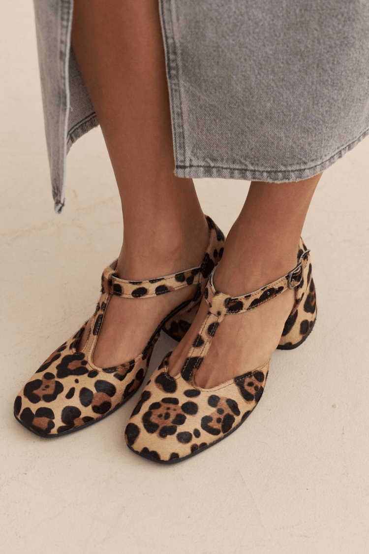 Kimberly Benn | Leopard T-Strap Block Heels