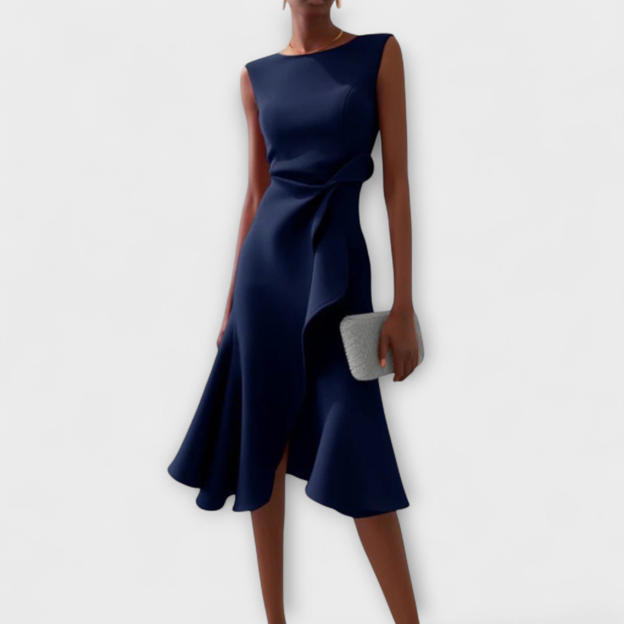 Kimberly Benn | Elegant Wrap-Style Sleeveless Dress