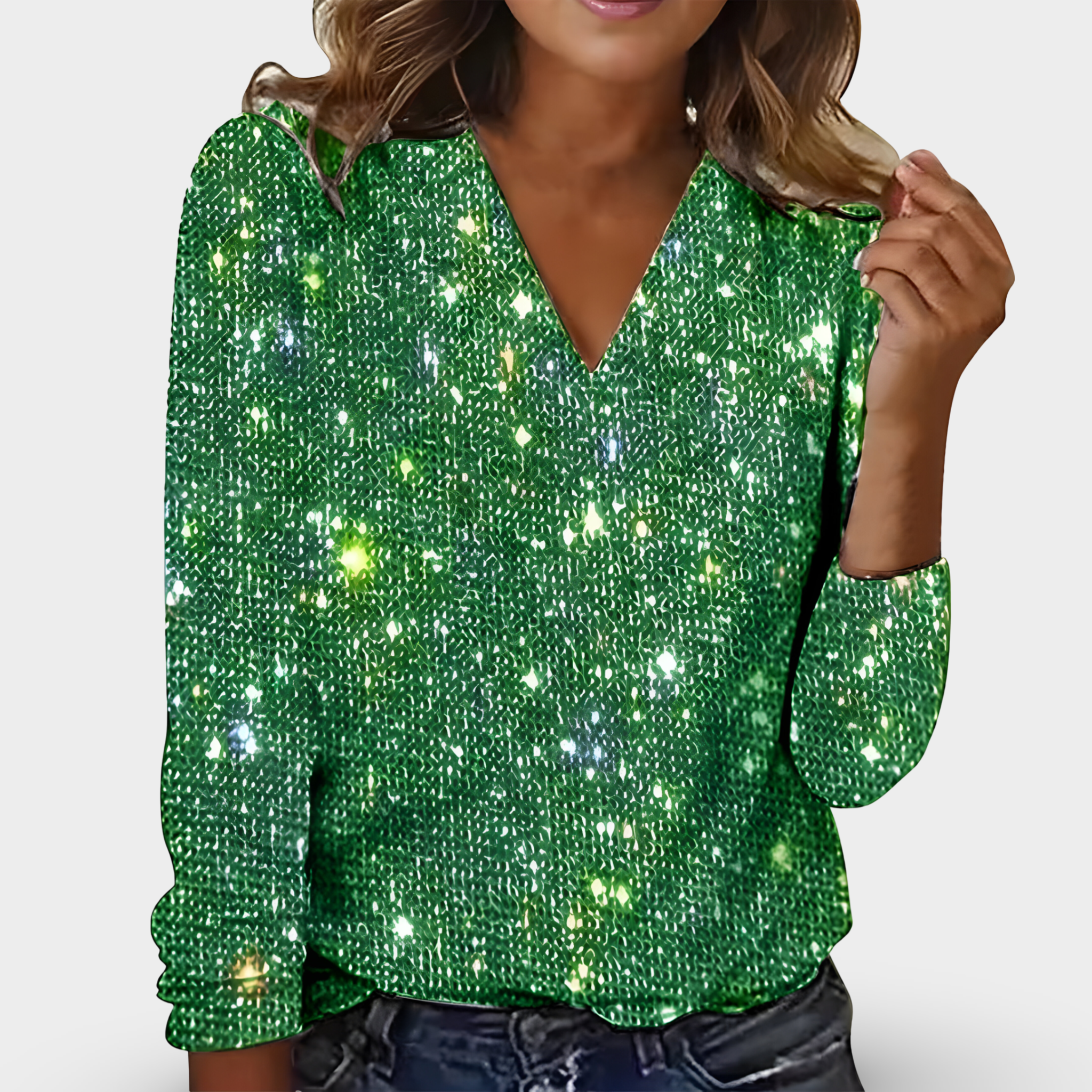 Kimberly Benn | V-Neck Diamond Top